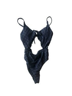 Miken Swim Black Cutout One-Piece Swimsuit